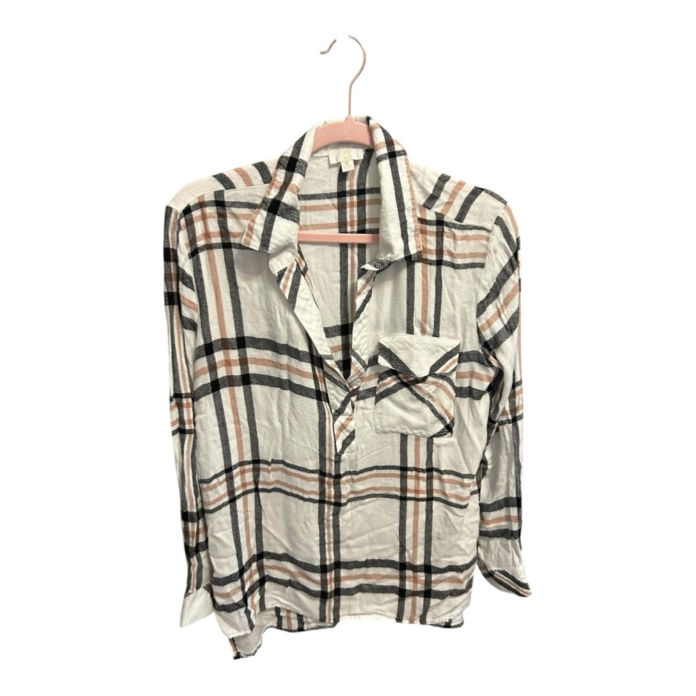 Charming Charlie White and Black Plaid Tunic - Picture 7 of 7